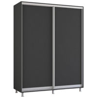 Dulap Mobildor-Lux Aron-S uși glisante din PAL (170x60x210H cm) Anthracite