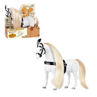 Игрушка Essa 107A Cal pentru călărie cu accesorii, cu coamă albă