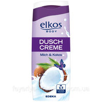 Gel de duș Elkos cu extract de lapte și nucă de cocos 300 ml.