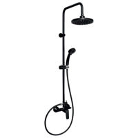 Panou de duș Ferro TINA + bara dus (negru) SET042/38.5