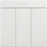 Întrerupător electric Aqara ZNQBKG26LM White H1M - 3 клавиши (c нулём) квадратный подрозетник