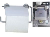 Suport pentru hârtie WC cu capac MSV, plastic/crom