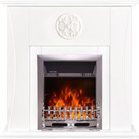 Șemineu electric ArtFlame Benedict & Galileo silver, 1000x1000x240 mm, Alb
