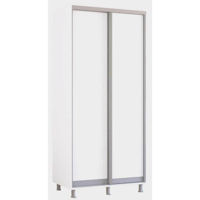 Dulap Mobildor-Lux Aron-P uși glisante din PAL (100x60x220H cm) Alb Brilliant