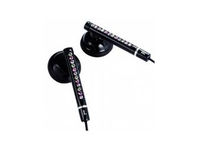 E11012 ELECOM WAND "Gem Drops" Jewel Type Stereo Headphones - (Black, Morganite pink), 20 Hz to 20 kHz, 32 Ohm, 104 dB/1 mW (mini casti/мини наушники)