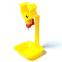 Поилка ниппельная 360° А3 пластиковая для птиц (держатель желтый)