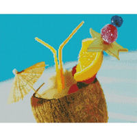 Tablou pe numere Strateg FA12106 Алмазная мозаика Гавайский коктейль