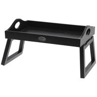 Посуда прочая Promstore 50883 Складной поднос для сервировки 30x20x18 см, черный, дерево