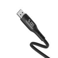 Hoco Cable USB to Micro USB S6 Sentinel With Timing Display 2.4A 1.2m, Black