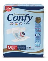 Confy Premium Adult, scutece pentru adulți, MEDIUM STD, 10 buc.