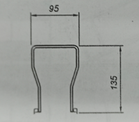 cumpără Seperatorul metalic al cârligului pentru veselă 95x135 mm, bej în Chișinău