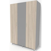 Шкаф Smartex N3 160cm Графит/Дуб Светлый