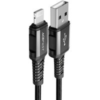 Кабель для IT Acefast C1-02, USB to Lightning MFI 2.4A 1.2m Aluminum Alloy, Black