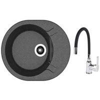 Мойка кухонная со смесителем Dr.Gans Berta 580 + SanDonna F 9995 negru