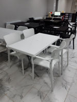Комплект стол CT053 белый + 4 стула  CT 029 белых