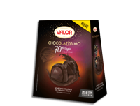 Bomboane Valor ciocolata neagra 70% 250 gr