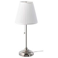 Lampă de masă și corp de iluminat Ikea Arstid Nickel-plated/White