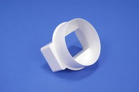 Conector tub plat-rotund ventilatie plastic 100 x 55 mm / D.110 COMPACT KSD1  EUROPLAST