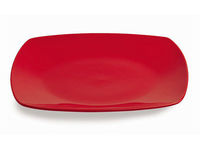 Тарелка 26X26cm сервировочная Timesqua, красная, керамика