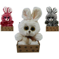 Jucărie de pluș Promstore 37705 Игрушка мягкая Зайчик с большими глазами 17cm