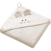 Аксессуар для купания BabyOno 1553/05 Prosop din bambus de baie cu gluga bej 100x100