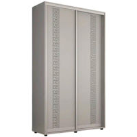 Dulap Mobildor-Lux Compact uși glisante PAL cu ornament grecesc (150x45x220H cm) Grey