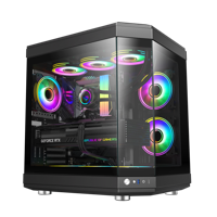 Case ATX GAMEMAX HYPE , w/o PSU, 3x120mm ARGB fans,ARGB HUB, TG, Dust Filter, Type-C, USB 3.0, Black