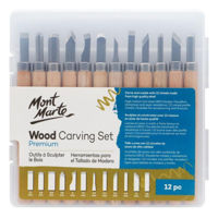Набор для творчества Mont Marte MMSP0023 Set pt sculptura in lemn Wood Carving 12buc