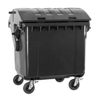 Урна для мусора Hydro S Tomberon din plastic cu capac oval, 1100 L, negru 8001231