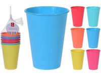 Set pahare EH 6buc, 400ml, 6 culori, din plastic