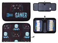 Пенал 21X14X3.5cm St.Right Blue Gamer, текстиль, с двумя карманами