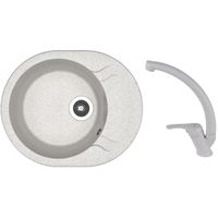 Мойка кухонная со смесителем Dr.Gans Berta 580 + SanDonna F 1069 gri