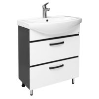 Шкаф под умывальник Mashtab 11330 Agat cu 2 sertar 65cm Alb-Antracit