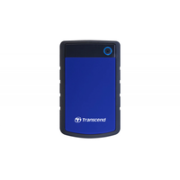 1.0TB (USB3.1) 2.5" Transcend "StoreJet 25H3B", Rubber Grey/Blue, Anti-Shock, One Touch Backup