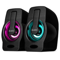 Speakers SVEN "255" Black, 4w, USB power, Dynamic RGB lighting