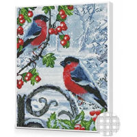 Картина по номерам Art Gallery QB205169 Mozaic cu diamante patrate 40x50cm Pitigoi si scorus