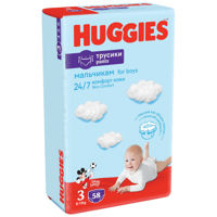 Трусики для мальчиков Huggies 3 (7-11 кг),  58 шт.