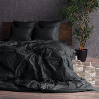 Textile de casă Cottony SLPSL Stripe Satin Black : 2 pers