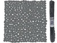 Коврик для душа 53X53cm MSV Galets черный, PVC