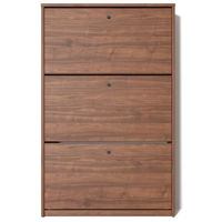 Полка для обуви Fabrik Home Тумба для обуви 3 дверцы /800 орех каменный