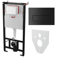 Vas WC Alcaplast Набор 3 в 1 Sadromodul AM101/1120 c кнопкой M578 пластик черная и изоляцией M91