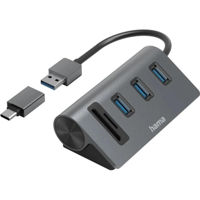 USB Hub Hama 200140 Usb Hub/Card Reader, 5 Ports