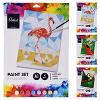 Набор для творчества Promstore 48018 Набор для рисования Artist Картина А3 по номерам, 3 вида