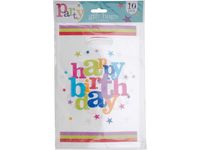Набор пакетов "Happy Birthday" 25X16cm,10шт