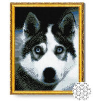 Картина по номерам Art Gallery GA81621 Mozaic cu diamante Privirea lui husky 40x50cm