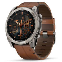 Смарт часы Garmin Fenix 8 – 51 mm, Sapphire, Titanium, Black with Chestnut Leather Band (010-02905-40)