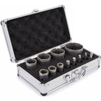 Set de tubulare, bite, duze Haki Set de carote diamantate 5015 6-70mm + disc 125mm