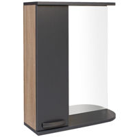 Зеркало для ванной Mashtab 10904 Sonata cu minere 600x200x720 Sonoma-Antracit