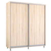 Dulap Mobildor-Lux Aron-P uși glisante din PAL (190x60x220H cm) Sonoma