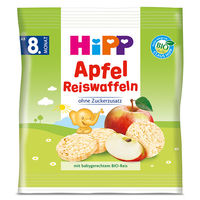 Prăjituri din orez cu mere Hipp (8+ luni), 30g